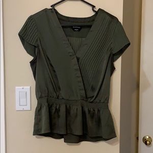 Bebe green wrap top